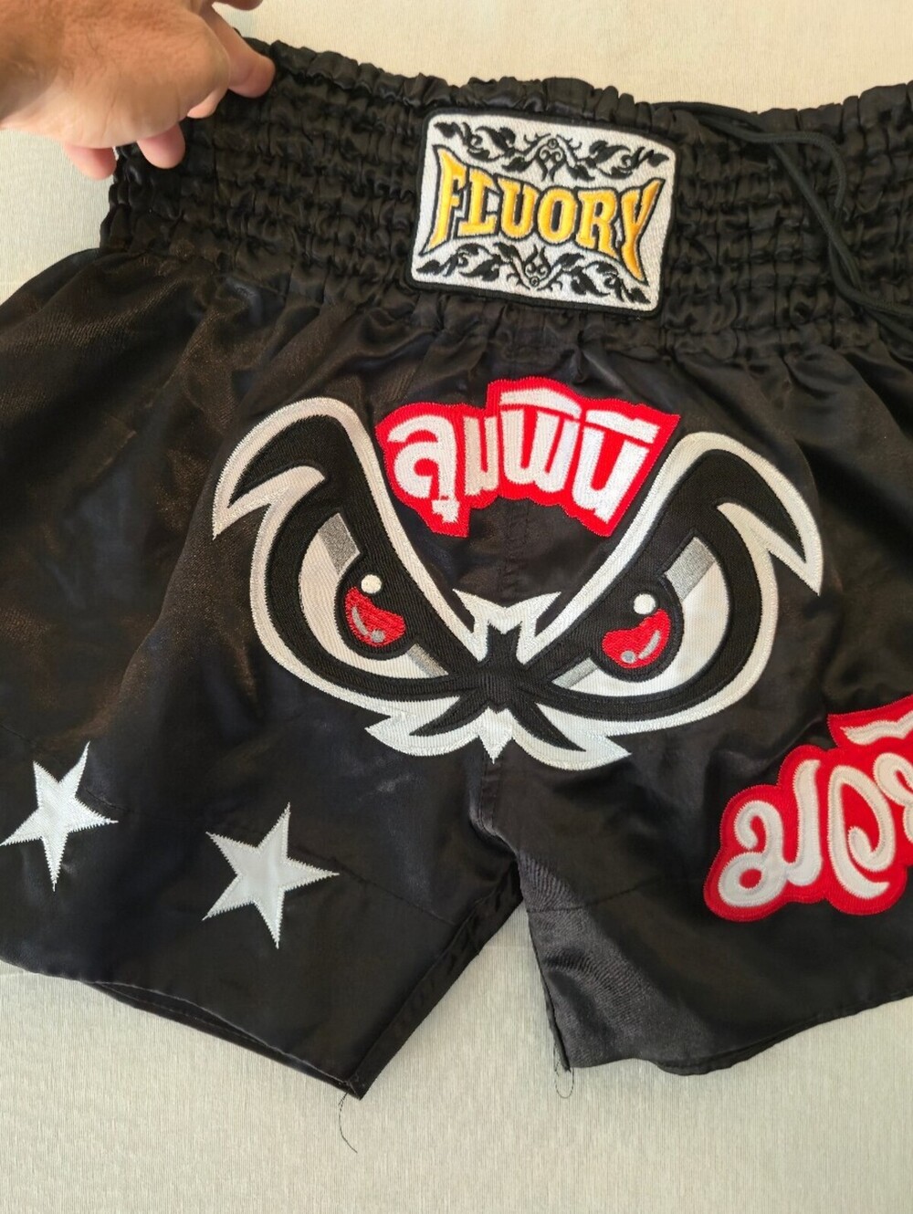 Fluory Black Muay Thai Shorts XL
